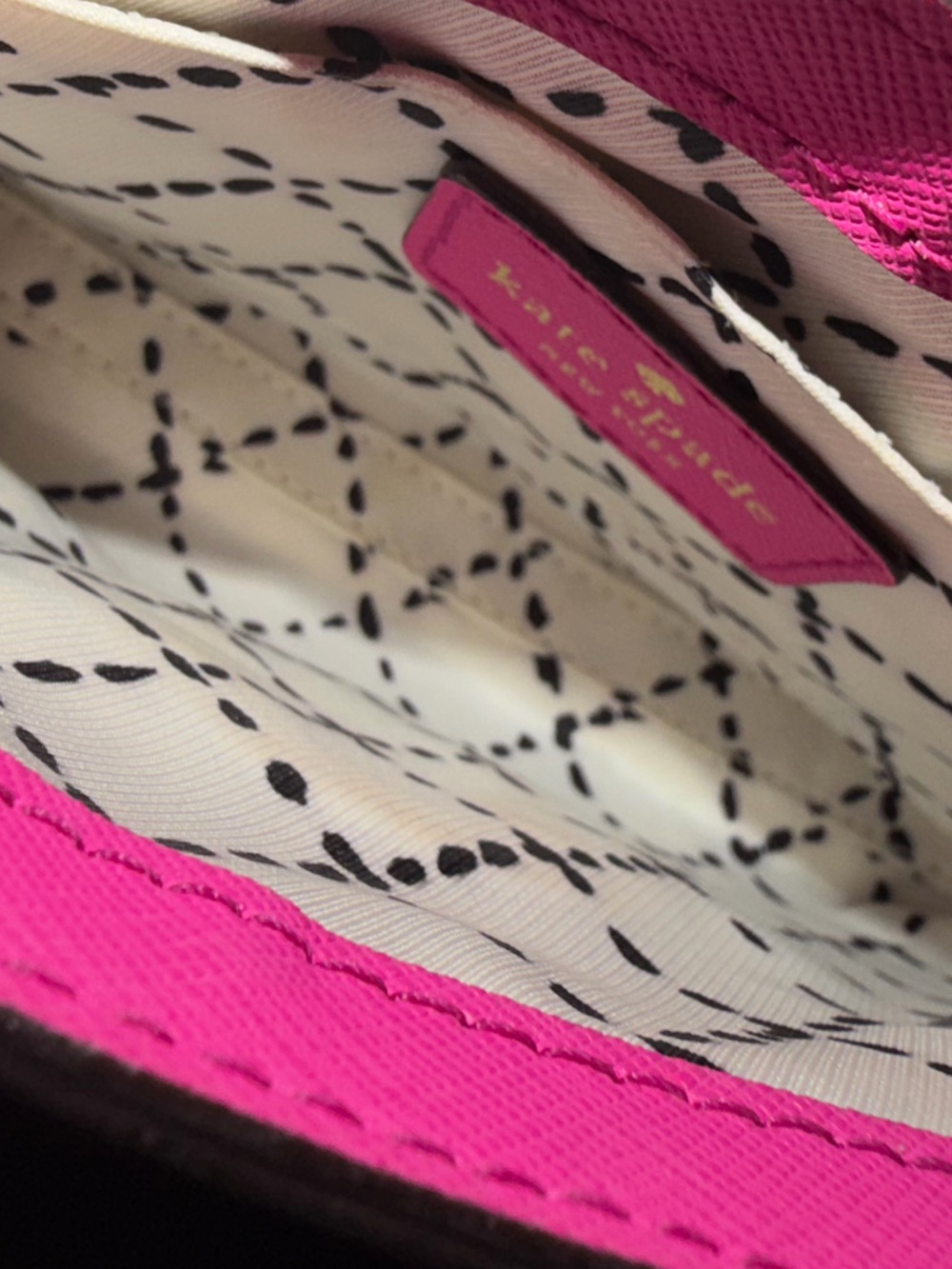 Kate Spade Hot Pink Mini Crossbody bag with flawless long strap - one flaw🩷 - Picture 12 of 16